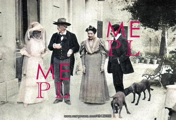 : MISTRAL. FREDERIC MISTRAL (1830 - 1914), French provencal poet, here with relatives : MISTRAL. FREDERIC MISTRAL (1830 - 1914), French provencal poet, here with relatives