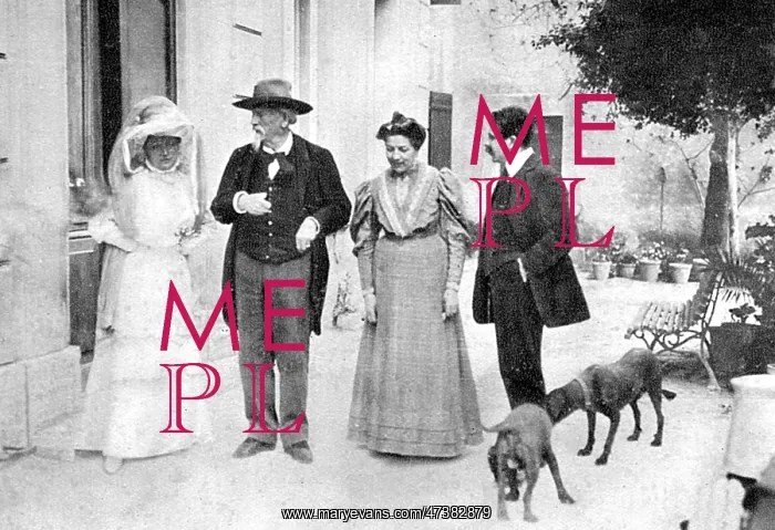 : MISTRAL. FREDERIC MISTRAL (1830 - 1914), French provencal poet, here with relatives : MISTRAL. FREDERIC MISTRAL (1830 - 1914), French provencal poet, here with relatives