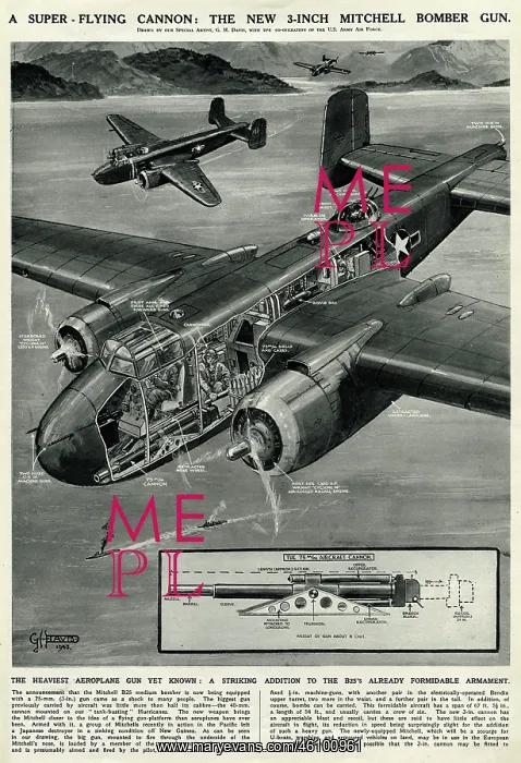 : Mitchell bomber gun by G. H. Davis : Mitchell bomber gun by G. H. Davis