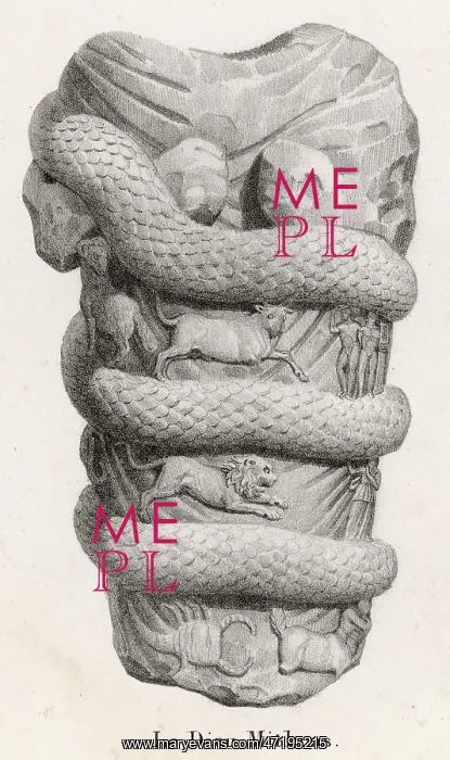 : MITHRAS depicted by the Gauls as a serpent, symbol of eternity, : MITHRAS depicted by the Gauls as a serpent, symbol of eternity,