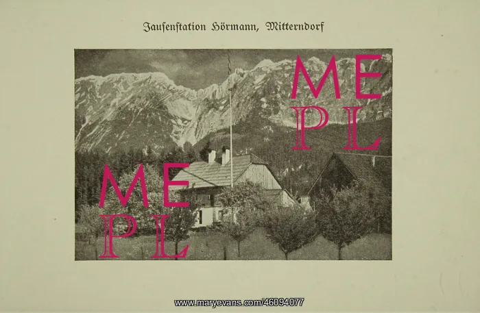 : Mitterndorf. Jausenstation Hormann. About 1910 : Mitterndorf. Jausenstation Hormann. About 1910