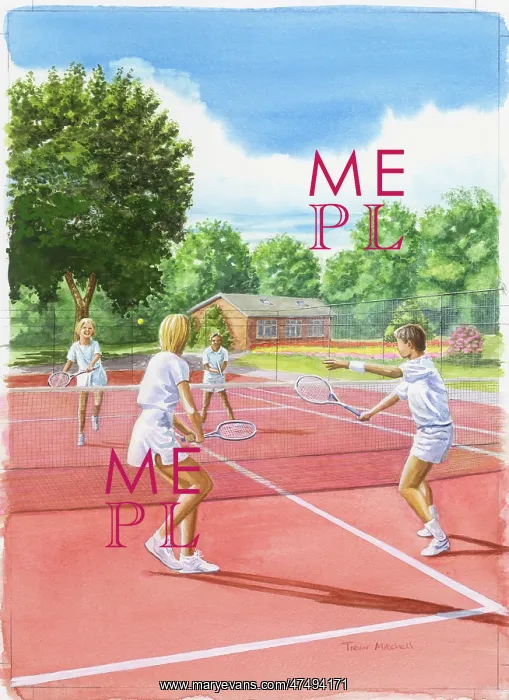 : Mixed doubles tennis match : Mixed doubles tennis match