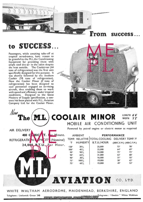 : M.L.Aviation ML Coolair Mobile Air Conditioning Unit : M.L.Aviation ML Coolair Mobile Air Conditioning Unit