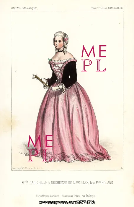 : Mlle. Adele Page as the Duchess of Navailles : Mlle. Adele Page as the Duchess of Navailles