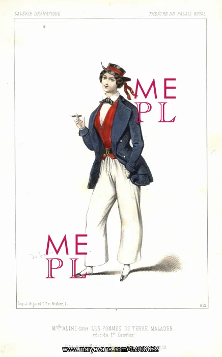 : Mlle. Aline as the First Boatman in Les Pommes : Mlle. Aline as the First Boatman in Les Pommes