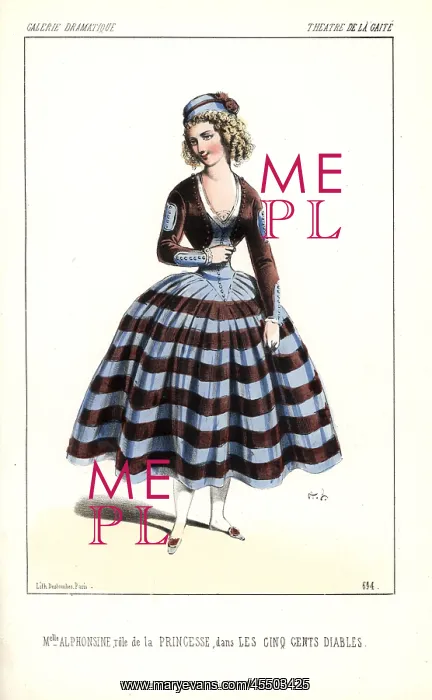 : Mlle Alphonsine as the Princess Castorine in : Mlle Alphonsine as the Princess Castorine in
