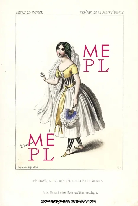 : Mlle. Angelina Grave as Desiree in the Cogniard : Mlle. Angelina Grave as Desiree in the Cogniard