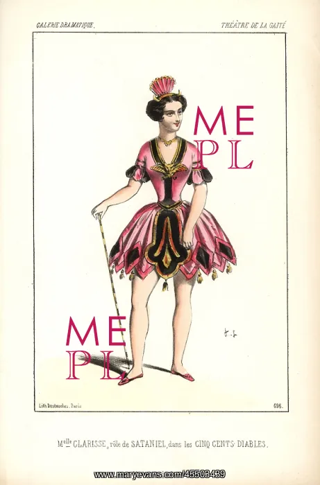 : Mlle Clarisse as Sataniel in Les Cinq Cents : Mlle Clarisse as Sataniel in Les Cinq Cents