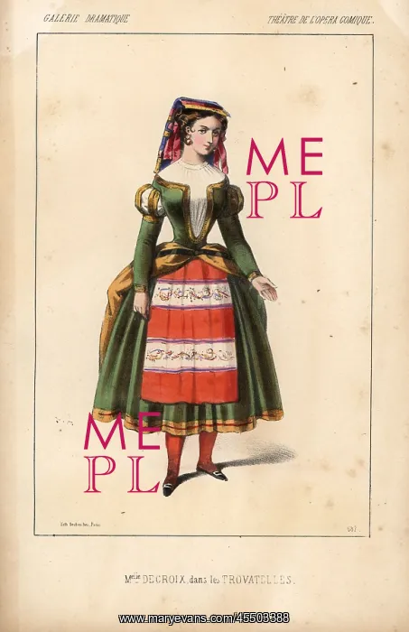 : Mlle Decroix in Les Trovatelles at the Opera Comique : Mlle Decroix in Les Trovatelles at the Opera Comique