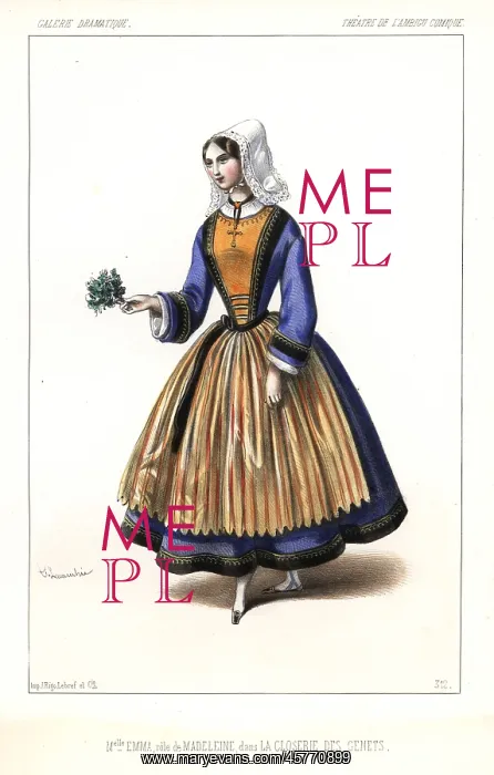: Mlle. Emma as Madeleine in La Closerie des : Mlle. Emma as Madeleine in La Closerie des