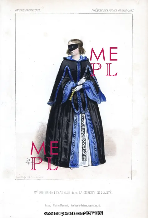 : Mlle. Judith as Isabelle in La Grisette de Qualite, 1844 : Mlle. Judith as Isabelle in La Grisette de Qualite, 1844
