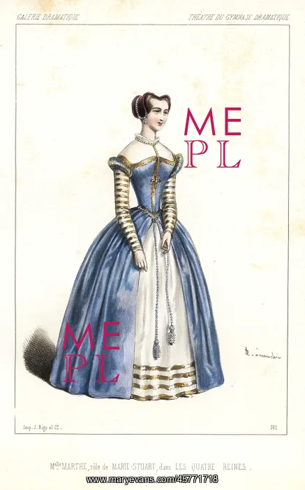 : Mlle. Marthe Letessier as Marie Stuart in : Mlle. Marthe Letessier as Marie Stuart in