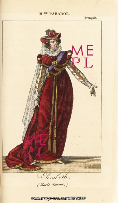 : Mme. Lucinde Paradol as Elisabeth in Mary : Mme. Lucinde Paradol as Elisabeth in Mary