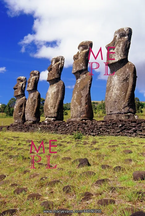  : Moai At Ahu Akivi Easter Island