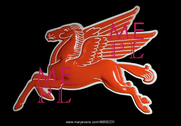 : The Mobil Pegasus Logo - Perspex sign : The Mobil Pegasus Logo - Perspex sign