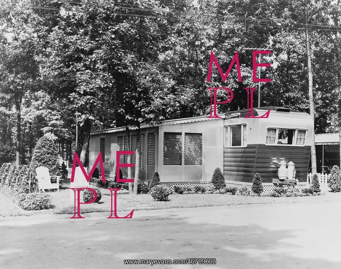  : Mobile home in trailer park, 1956