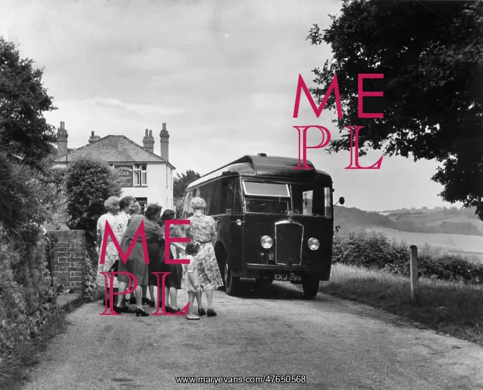 : Mobile library in an English village : Mobile library in an English village