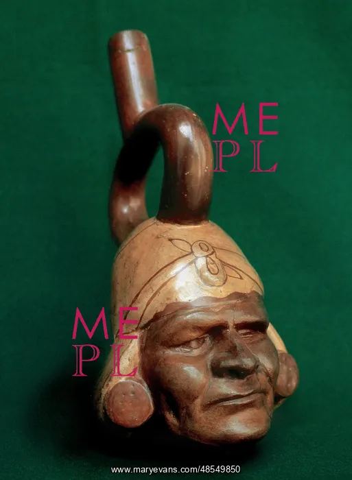 : Moche portrait stirrup spout vessel : Moche portrait stirrup spout vessel