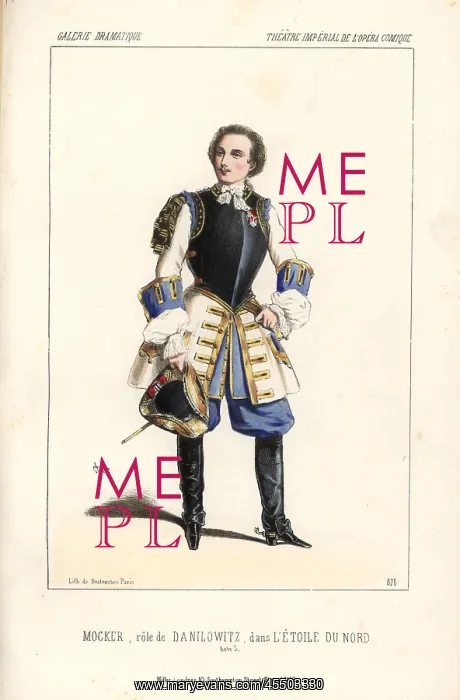 : Mocker as Danilowitz in Meyerbeer's comic opera : Mocker as Danilowitz in Meyerbeer's comic opera