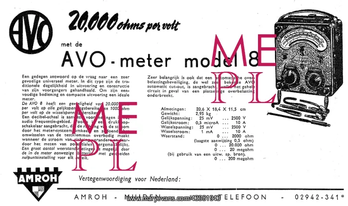 : Model 8 Avo Meter : Model 8 Avo Meter