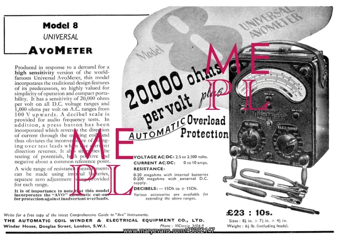 : Model 8 Universal AvoMeter - AVO : Model 8 Universal AvoMeter - AVO