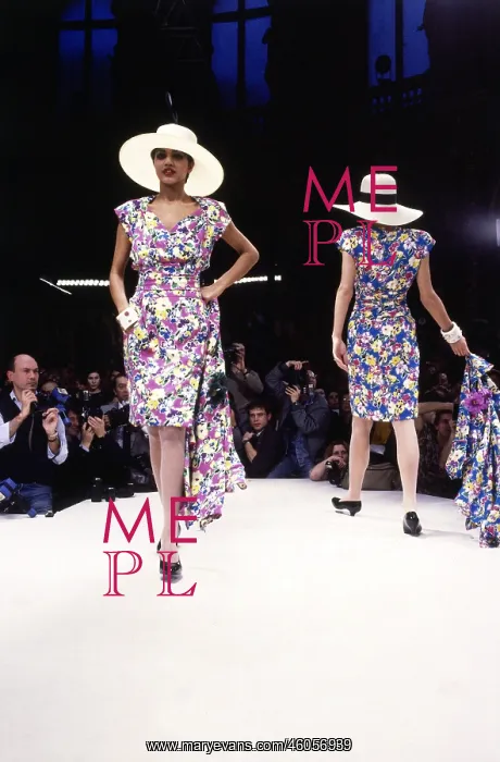 : Model on a catwalk, 1980s : Model on a catwalk, 1980s