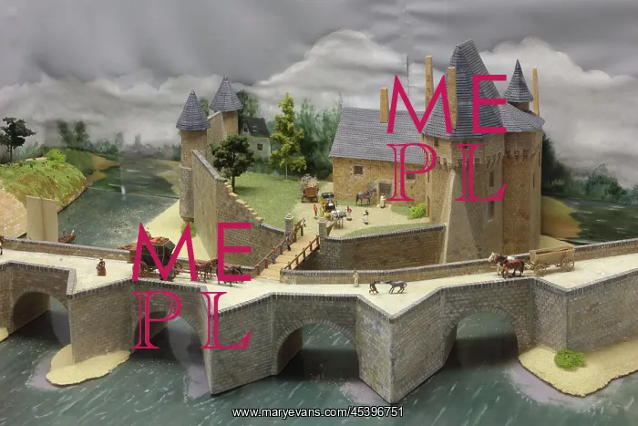 : Model, Chateau des Ponts-de-Ce, Angers, Maine-et-Loire : Model, Chateau des Ponts-de-Ce, Angers, Maine-et-Loire
