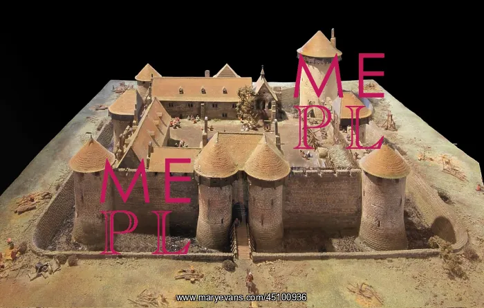 : Model of Chateau de Dourdan, France : Model of Chateau de Dourdan, France