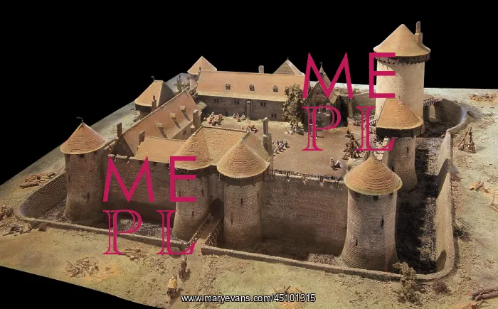 : Model of Chateau de Dourdan, France : Model of Chateau de Dourdan, France