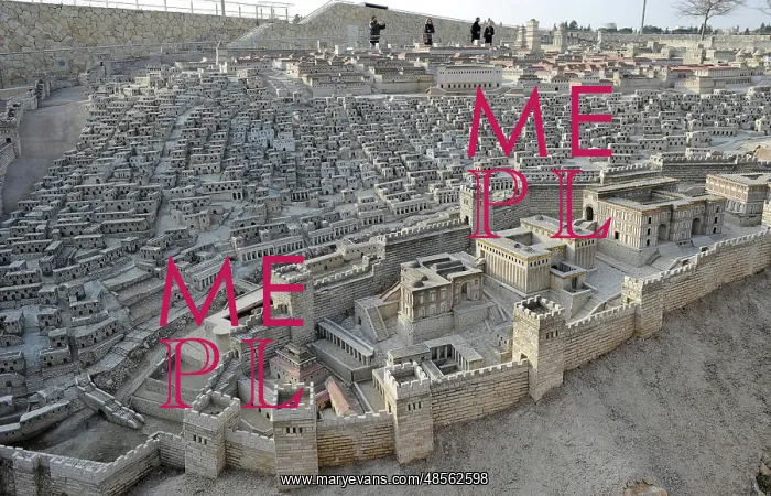 : Model of the city of Jerusalem. Israel : Model of the city of Jerusalem. Israel
