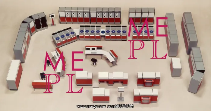 : Model of a computer room layout : Model of a computer room layout