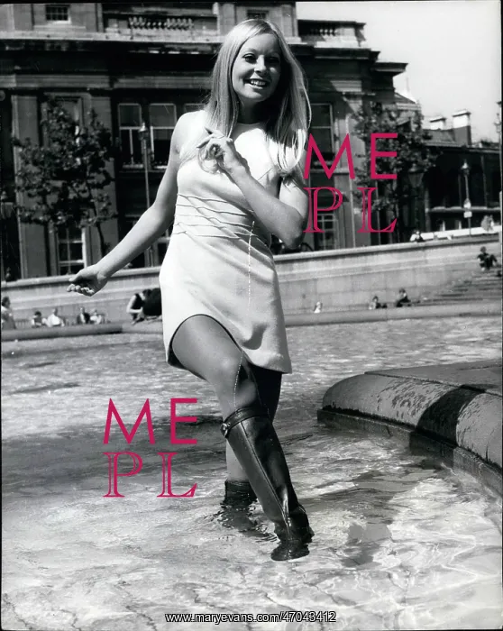  : Model demonstrates waterproof leather boots, London