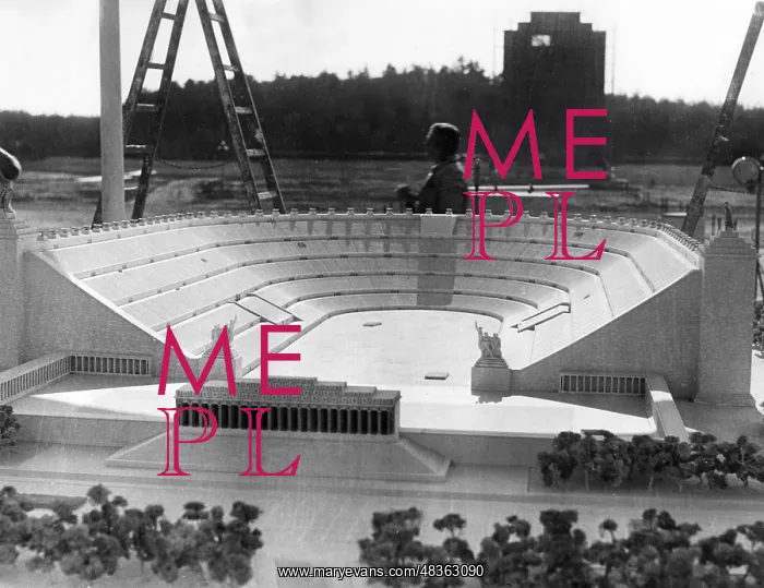 : Model of the Deutsches Stadion in Nuremberg, 1937 : Model of the Deutsches Stadion in Nuremberg, 1937