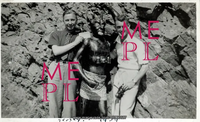 : Model of the Devil at The Devil's Hole, Greve de Lecq, Jerse : Model of the Devil at The Devil's Hole, Greve de Lecq, Jerse