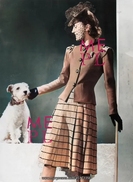 : Model with Fox Terrier : Model with Fox Terrier