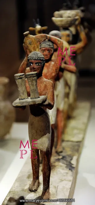 : Model of a group of offering bearers. Egypt : Model of a group of offering bearers. Egypt