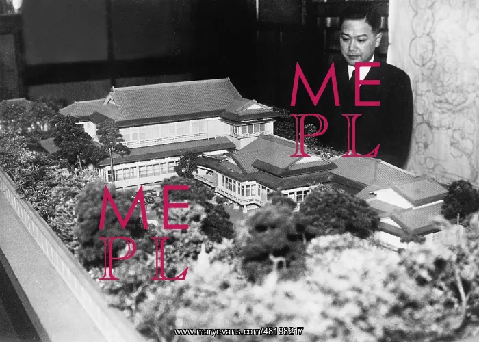 : Model of the Japanese pavilion, 1937 : Model of the Japanese pavilion, 1937