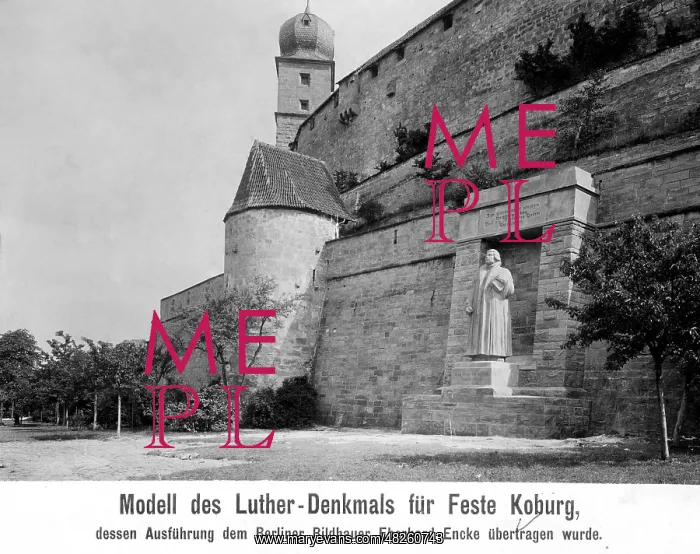 : Model for a Luther monument at the Veste Coburg, 1914 : Model for a Luther monument at the Veste Coburg, 1914