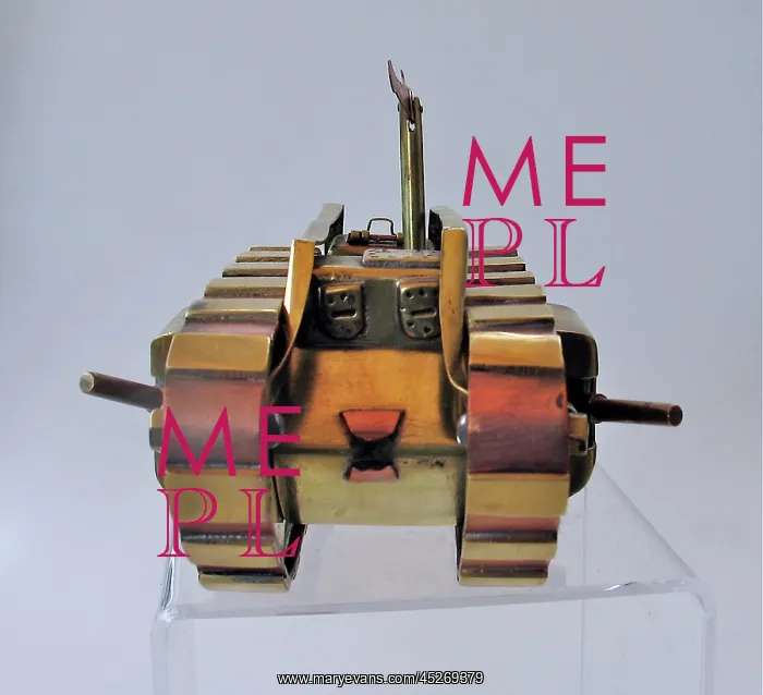 : Model - Mark V WWI male tank with semaphore device : Model - Mark V WWI male tank with semaphore device
