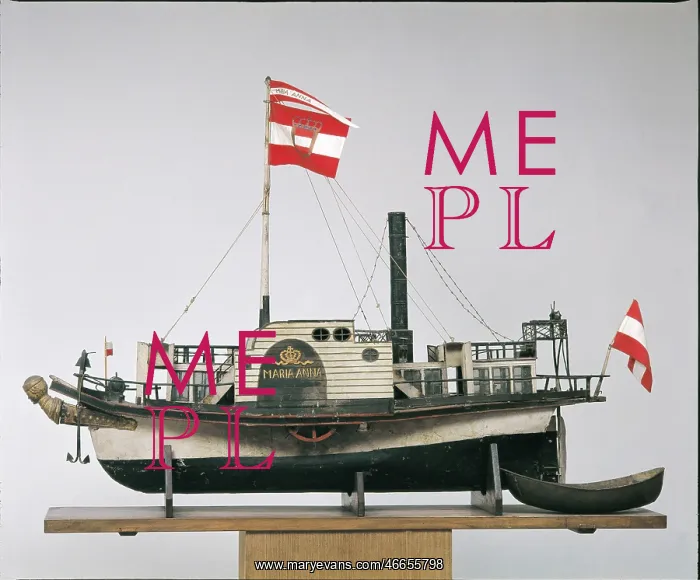 : Model of the paddle wheel steamer Maria Anna. Named after? : Model of the paddle wheel steamer Maria Anna. Named after?