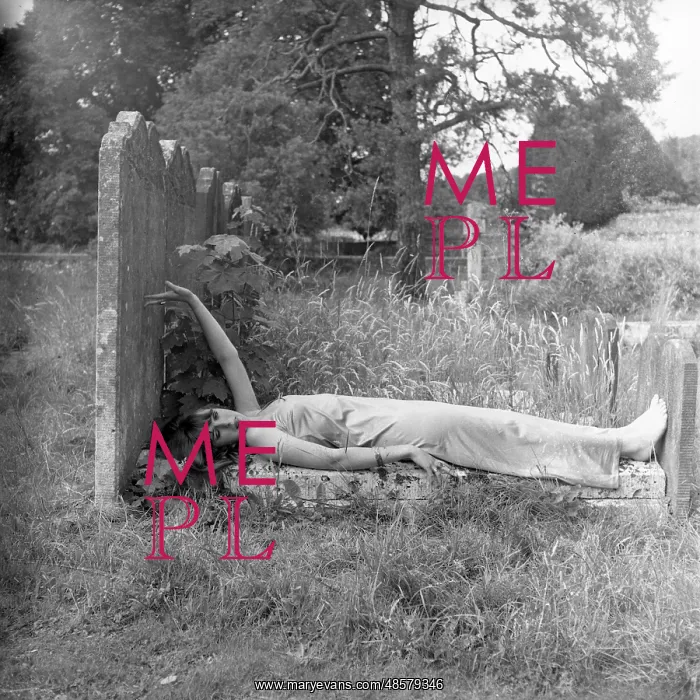 : Model posing in a graveyard : Model posing in a graveyard