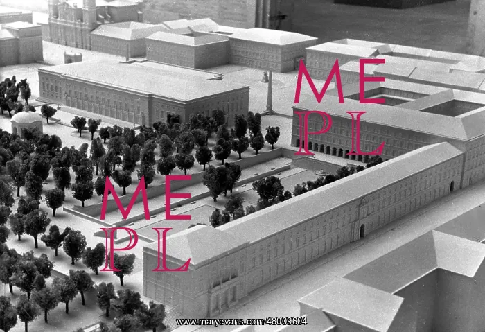 : Model of the redesign of the courtyard garden in Munich : Model of the redesign of the courtyard garden in Munich