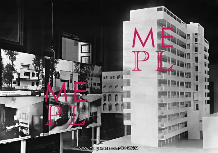 : Model of a residential building by Walter Gropius, 1930 : Model of a residential building by Walter Gropius, 1930