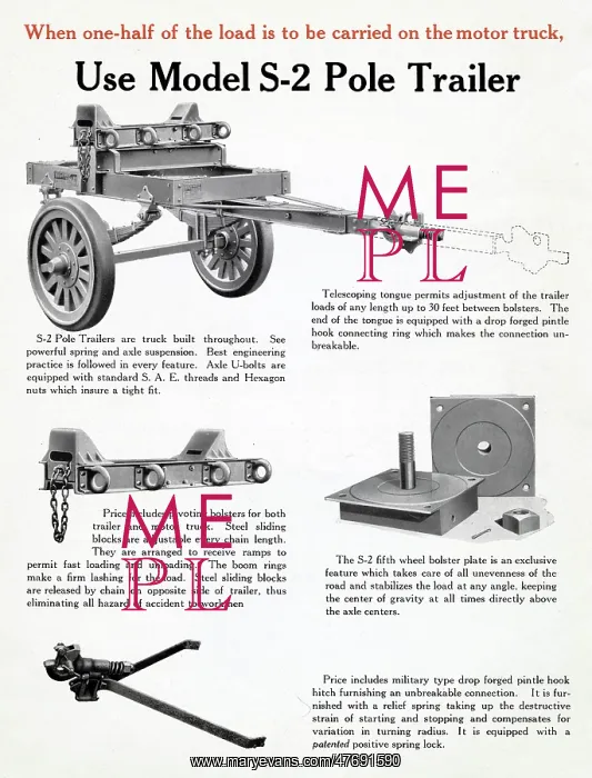 : Model S-2 Pole Trailer and accessories : Model S-2 Pole Trailer and accessories