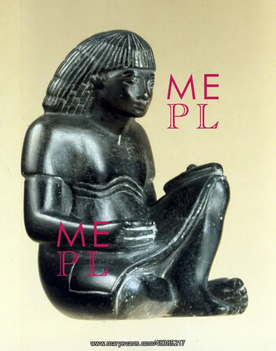 : Model of a seated scribe. 18th Dynasty : Model of a seated scribe. 18th Dynasty