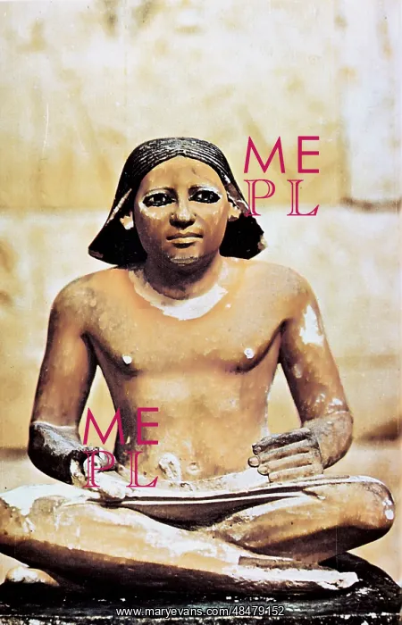 : Model of seated scribe. 5th Dynasty c2750 BC : Model of seated scribe. 5th Dynasty c2750 BC