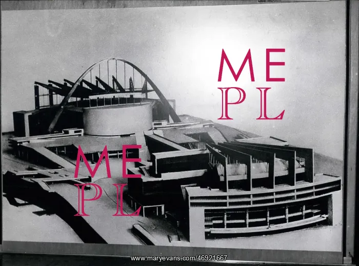 : Model of Soviet Palace, Moscow, by Le Corbusier : Model of Soviet Palace, Moscow, by Le Corbusier