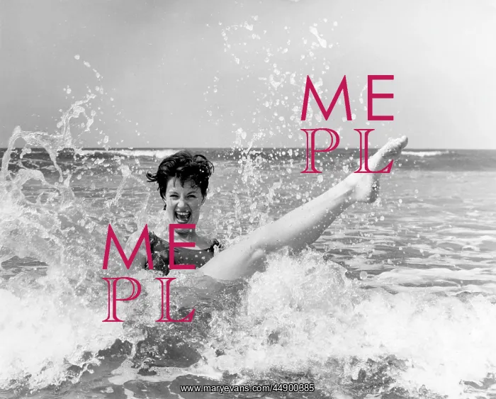 : Model splashing about in the surf : Model splashing about in the surf