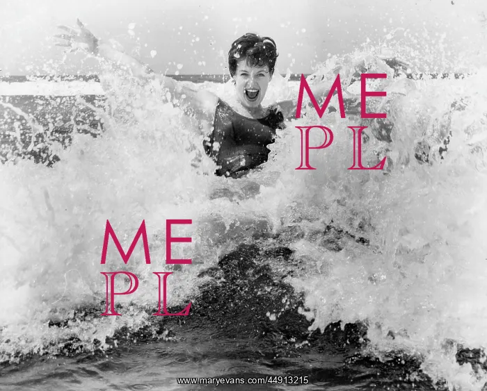 : Model splashing about in the surf : Model splashing about in the surf