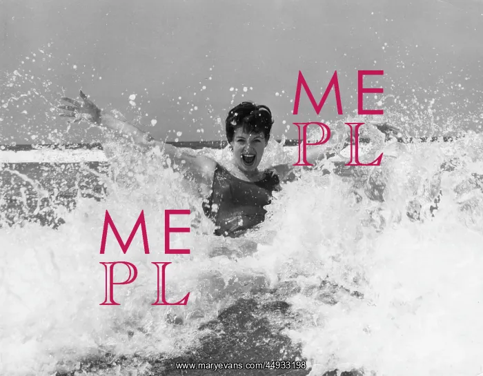 : Model splashing about in the surf : Model splashing about in the surf
